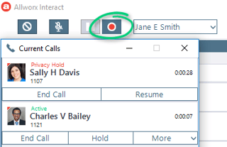 Select Call Recording Options